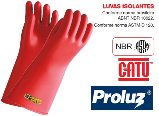 Luva Alta Tensão  para Eletricista  ABNT NBR 10622 Classes 0, 1, 2, 3 e 4 de 15kV a 36kV - CATU